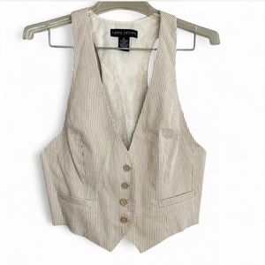 *NWT* Vintage Larry Levine Cream Stretch Vest